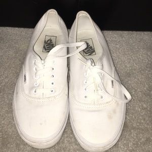 White Vans size 11 Women/ 9.5 Mens